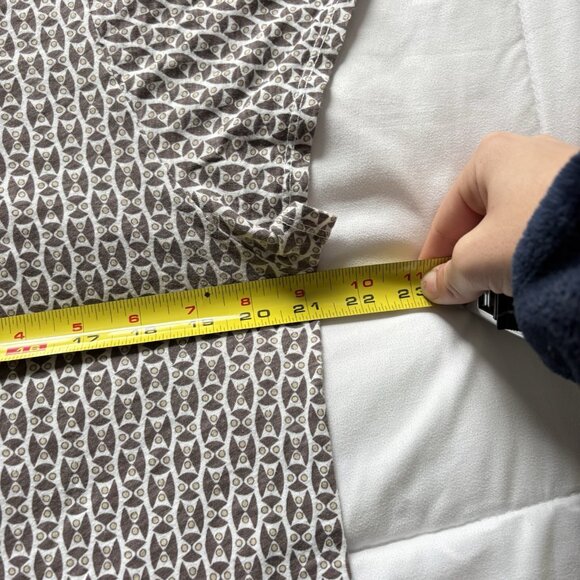 Womens Size XL Blouse Short Sleeve Scoop Neck Pockets Brown Office 90s Y2K - Picture 5 of 10